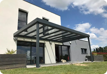 Pergola toit plat vitré à Caen