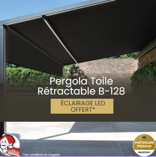 Pergola Brustor avec LED offerte par Logikinov en Normandie jusqu’au 21 février