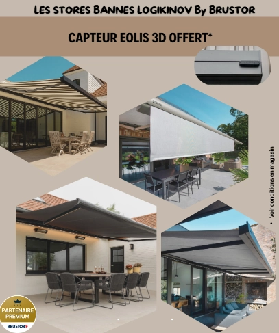 Installation de store banne à Caen et en Normandie : confort Brustor et capteur offert jusqu’au 7 mars