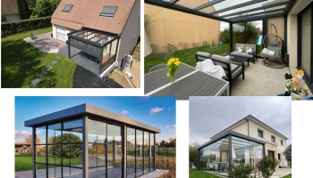 En savoir plus - Zoom produit : la pergola à toiture plate vitrée Flatroof par Logikinov by Gardendreams - Vérandas et Pergolas en Normandie