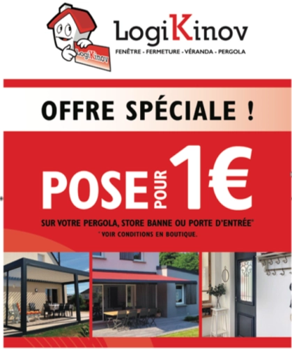 Offre promotionnelle : la pose de pergola, store et porte d’entrée à 1 € !