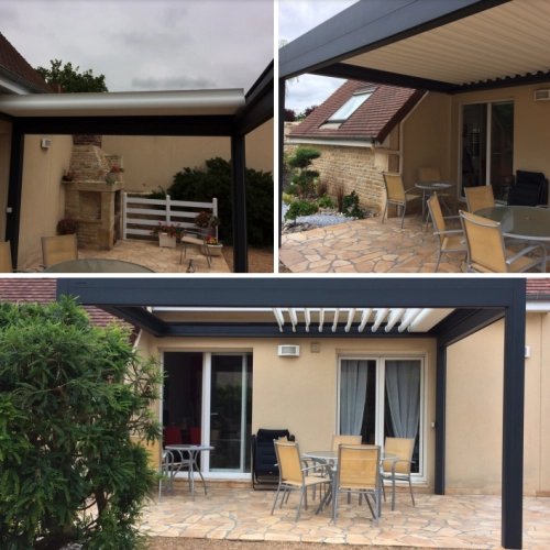 Profitez de votre extérieur avec une Pergola à lames orientables et rétractables 