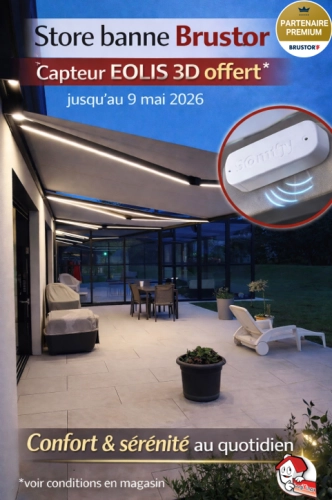 Stores bannes Brustor en Normandie : votre capteur vent offert chez Logikinov