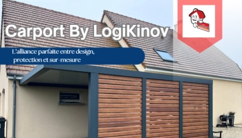 En savoir plus - Zoom produit : Le carport en aluminium Soko by Logikinov, en Normandie - Vérandas et Pergolas à Caen