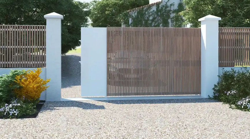 Portail bois aluminium