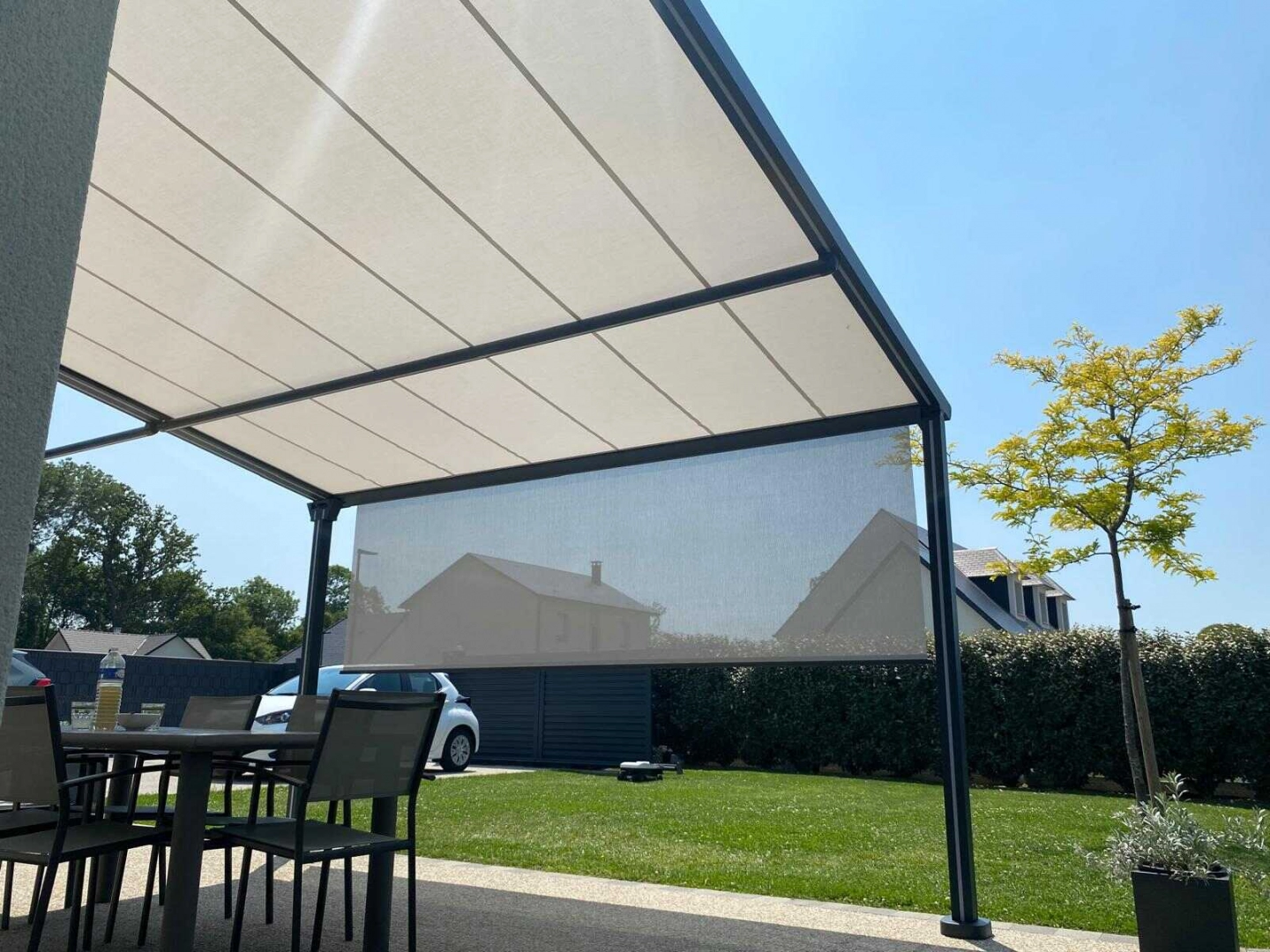 pergola toile rétractable motorisée