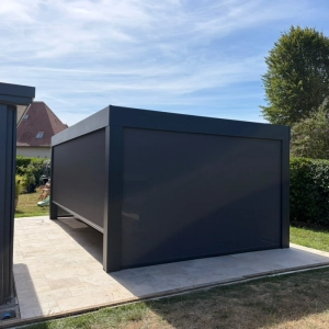 Installation d'une pergola bioclimatique près de Caen
